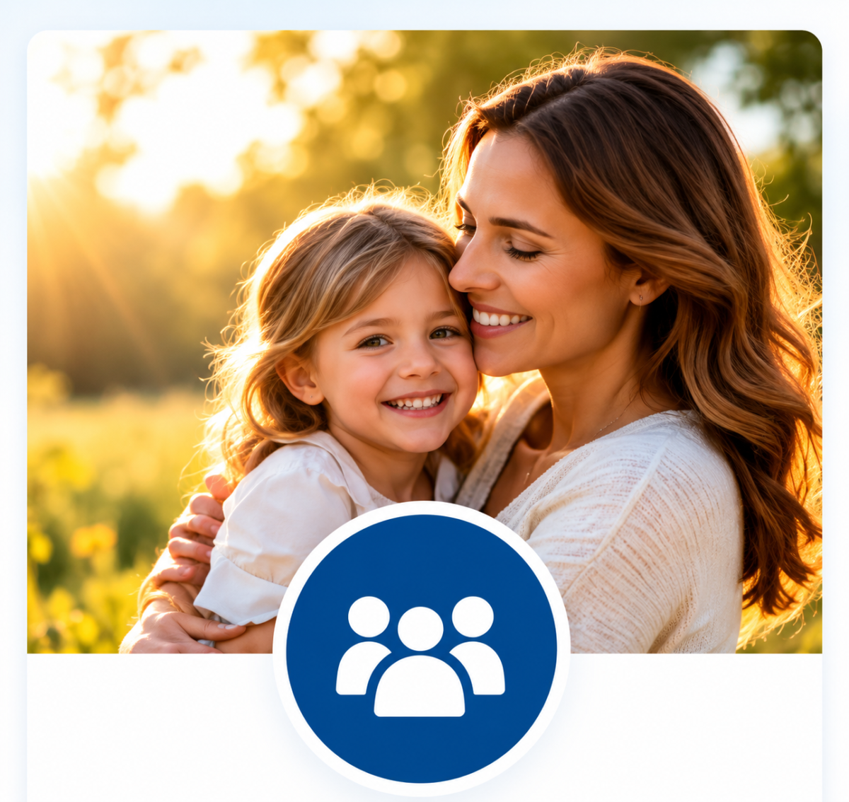 Golden-Hour Mother-Daughter Embrace